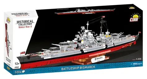 COBI 4860 Bitevní loď Bismarck / Stavebnice / 1:300 / 3204 kostek / od 12 let