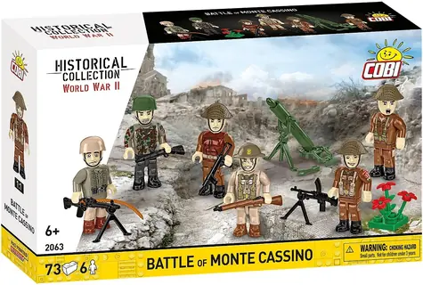 COBI 2063 Bitva o Monte Cassino / Sada figurek / 6 figurek / 73 dílů / od 6 let