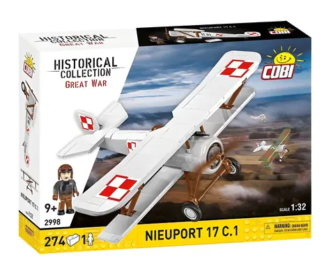 COBI 2998 Nieuport 17 C.1 Polish Markings / Stavebnice / 1:32 / 274 kostek / 1 figurka / od 9 let