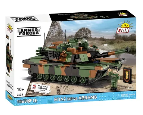 COBI 2633 Armed Forces M1A2 SEPv3 Abrams Polská armáda / Stavebnice / 1:35 / 1 065 dílků / od 10 let