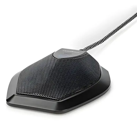 Nedis USB mikrofon / Stolní mikrofon / 360° snímání hlasu / Dotykové ztlumení / USB / Vypínač