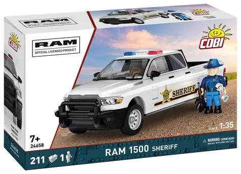 COBI 24658 Dodge RAM 1500 Sheriff / Stavebnice / 211 kostek / 1:35 / 1 figurka / od 7 let