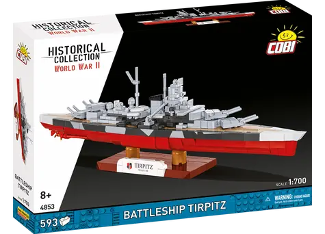 COBI 4853 Battleship Tirpitz / Stavebnice / 593 dílků / 1:700 / od 8 let