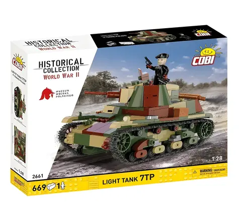 COBI 2661 Polský lehký tank 7TP / Stavebnice / 1:28 / 669 dílků / od 8 let