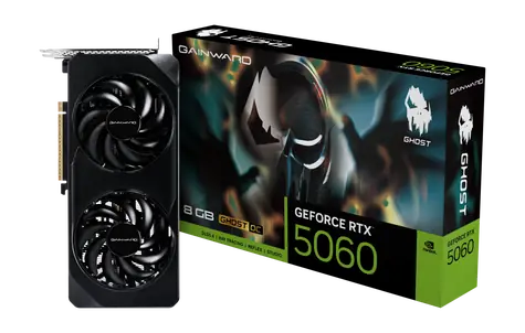 Gainward GeForce RTX 5060 Ghost 8GB OC / Grafická karta / 8GB GDDR7 / 128-bit / 1x HDMI + 3x DP / 550W