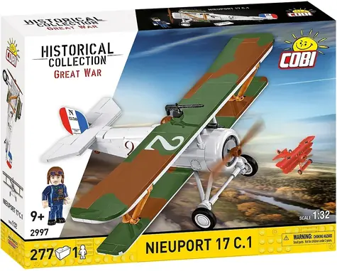 COBI 2997 Nieuport 17 C.1 Georges Guynemer / Stavebnice / 1:32 / 277 kostek / 1 figurka / od 9 let