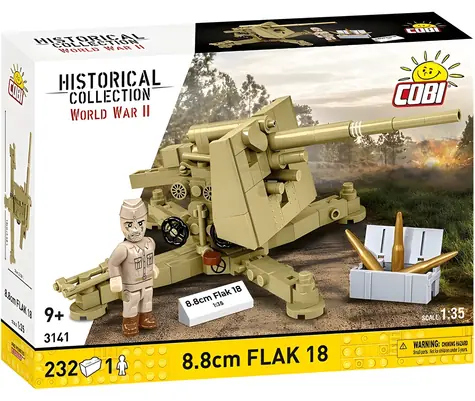COBI 3141 Flak 18 8,8 cm / Stavebnice / 1:32 / 232 kostek / 1 figurka / od 9 let