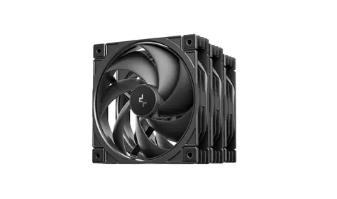 DEEPCOOL FD12 V2 černá / Sada 3 kusy / 120mm / 79.89 CFM / 35.66 dB / 2500 RPM / 4-Pin PWM