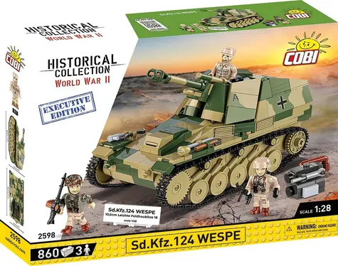 COBI 2598 II WW Wespe Executive Edition / Stavebnice / 860 kostek / 3 figurky / 1:28 / od 9 let