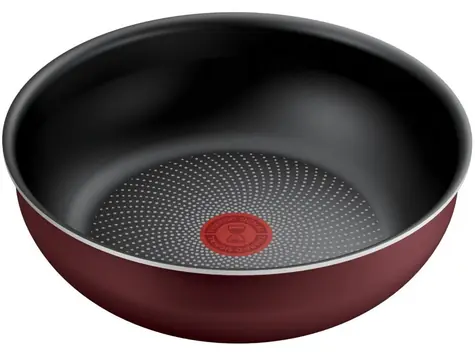 Tefal Ingenio L7247702 vínová-černá / Pánev wok / 26 cm / odnímatelná rukojeť / indukce