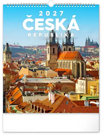 NOTIQUE Nástěnný kalendář Česká republika 2027 / 30 × 34 cm