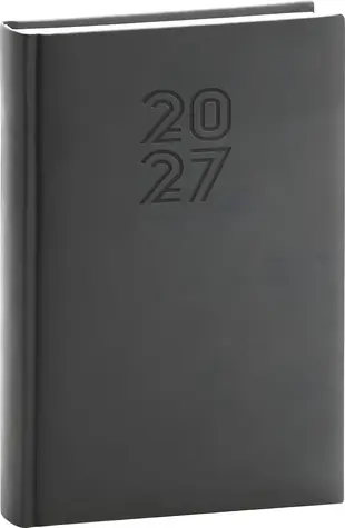 NOTIQUE Aprint 2027 černá / Denní diář / A5 / česko-slovenské kalendárium