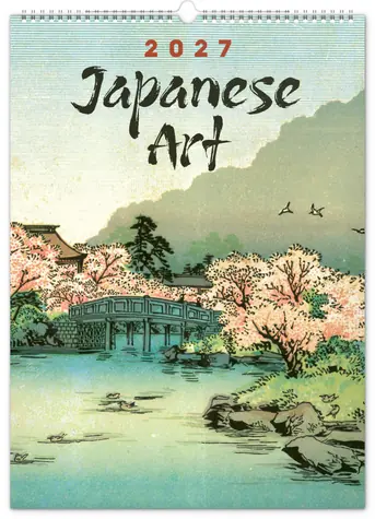 NOTIQUE Kalendář Vintage plakáty – japonské umění 2027 / Nástěnný kalendář / 33 x 46 cm
