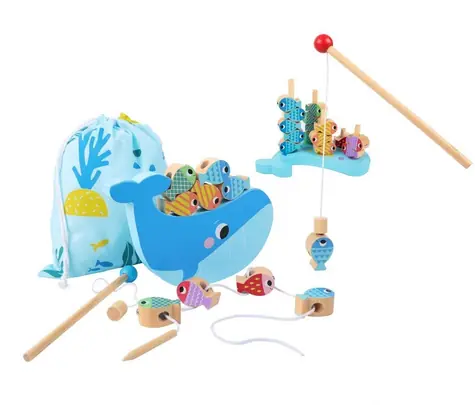 2Kids Toys Motorická hra 3 v 1 Velryba / Motorická hračka / od 3 let / FSC dřevo