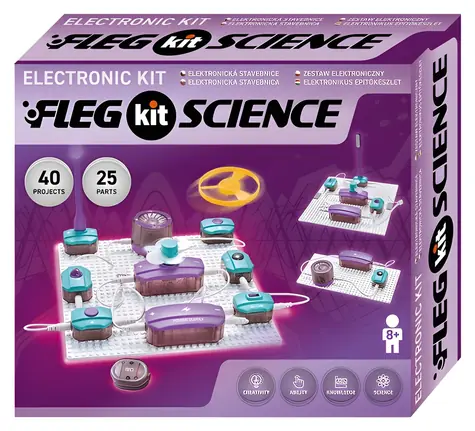 Boffin Fleg Science / Elektronická stavebnice / 25 součástek / 40 projektů / od 8 let