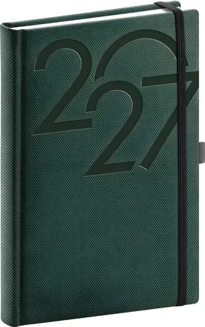 NOTIQUE Ajax 2027 zelená / Denní diář / 15 × 21 cm