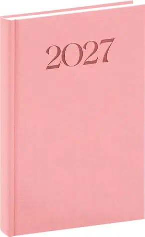 NOTIQUE Biella 2027 růžový / Denní diář / 15 × 21 cm