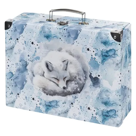 BAAGL Skládací školní kufřík Polar s kováním / 32.5 x 10.5 x 26 cm