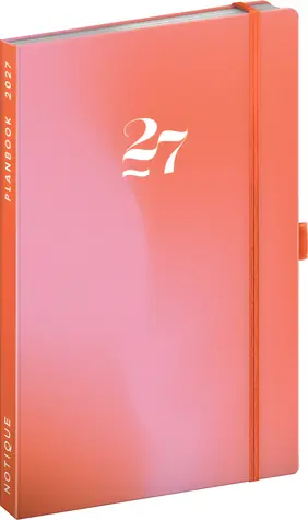 NOTIQUE Planbook Coral 2027 / Diář se zápisníkem / 13 × 21 cm