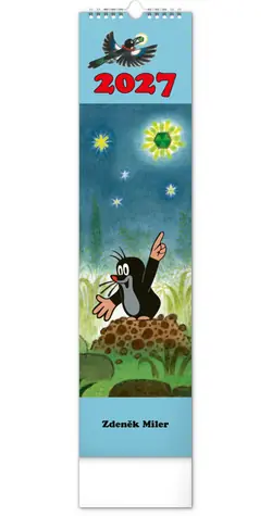 NOTIQUE Krteček – Krtko 2027 / Nástěnný kalendář / 12 x 48 cm