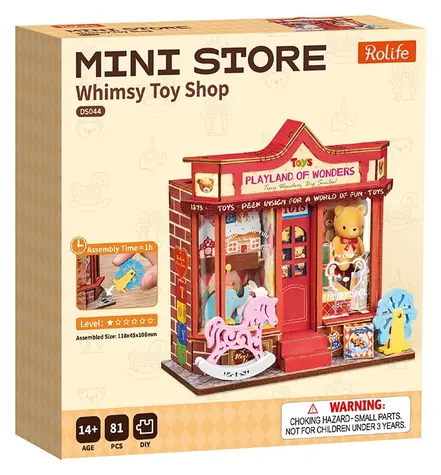 ROBOTIME Miniatura mini Hračkářství / 3D dřevěná skládačka / 81 dílků / od 14 let