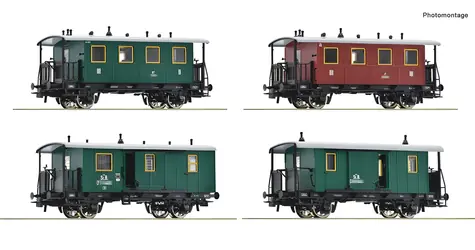 Roco 6200190 4dílná sada kkStB / Sada osobních vozů / měřítko H0 (1:87) / epocha I / délka 411 mm / od 15 let