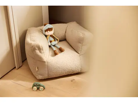 Jollein Křeslo dětské Beanbag Teddy Warm Sand / od 12 měsíců / 40×46×36 cm