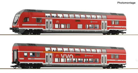 Roco 6220066 2dílná sada Dvoupatrový vůz DB AG VI digi / Sada vagónů / měřítko H0 (1:87) / délka 621 mm / od 14 let