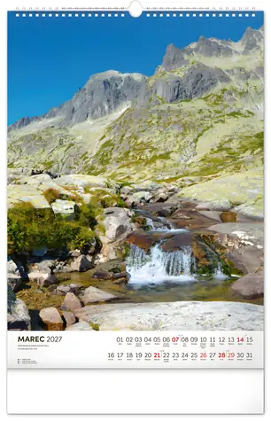 NOTIQUE Nástěnný kalendář Tatry 2027 / 33 × 46 cm