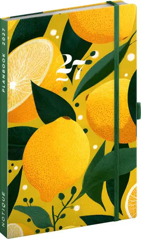 Notique Planbook Citróny 2027 / Diář a zápisník / 13 × 21 cm / české a slovenské svátky