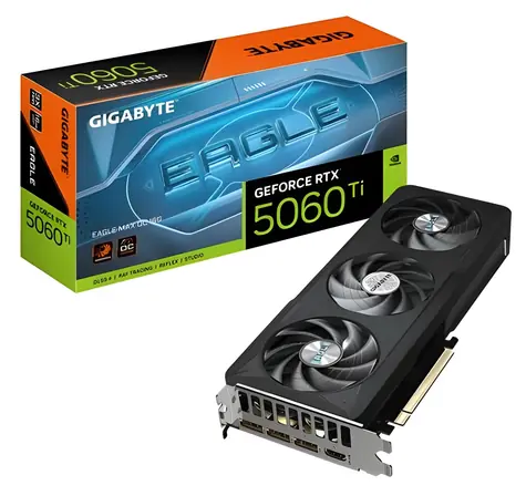 Gigabyte GeForce RTX 5060 Ti EAGLE MAX OC 16G / Grafická karta / 16GB GDDR7 / 128-bit / 1x HDMI + 3x DP
