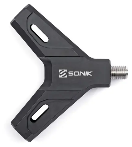 Sonik Aluminium Spreader Block / Podběrákový kříž / Kovaný hliník / Závit 3/8" / 13 mm