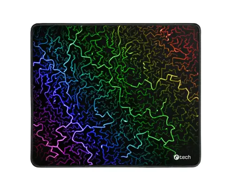 C-TECH ANTHEA ARC barevná / Herní podložka pod myš / 320x270x4mm / obšité okraje