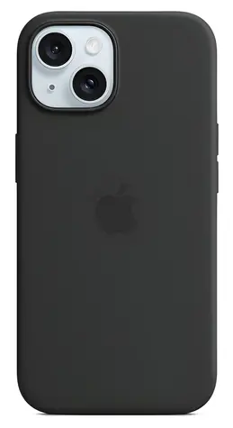 Apple Silikonový kryt s MagSafe pro iPhone 15 černá / Zadní kryt / MagSafe / Silikon