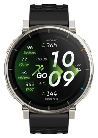 Amazfit Active 3 Premium Apex Silver / Chytré hodinky / 1.32" AMOLED / 5 ATM / BT 5.3 / NFC / GPS