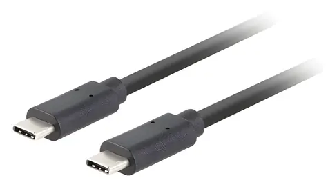 Lanberg USB-C černá / Kabel USB-C / USB 3.2 Gen 2 / 1 m / 10 Gbit/s / 100 W PD