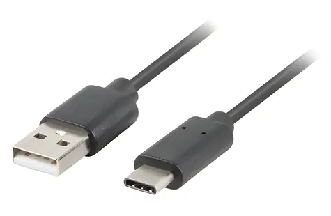 Lanberg CA-USBO-10CU-0005-BK černá / Kabel USB / USB-A (M) - USB-C (M) / USB 2.0 / 0,5 m