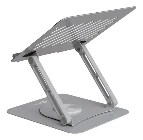 C-TECH Quallis NTS-200 / Stojan na notebook / do 15,6" / 360° rotace / nastavitelná výška / hliník