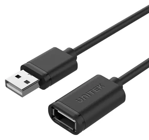 Unitek Y-C417GBK černá / Kabel USB-A 2.0 (M) - USB-A 2.0 (F) / 3 m