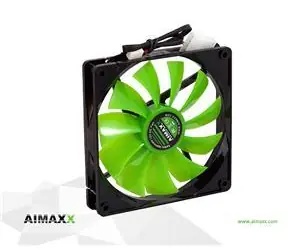 AIMAXX eNVicooler 14 LED GreenWing zelená / Ventilátor / 140 mm / 1000 RPM / 59 CFM / 3 pin