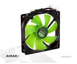 AIMAXX eNVicooler 12 LED GreenWing / Ventilátor / 120 mm / 1200 RPM / 12,6 dB / 52 CFM / 3pin / zelené LED