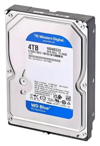 WD Blue 4TB / HDD / 3.5" SATA III / 5 400 rpm / 128 MB cache / 2y