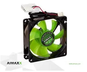 AIMAXX eNVicooler 8 LED GreenWing / Ventilátor / 80 mm / zelené LED / 1600 rpm / 3pin