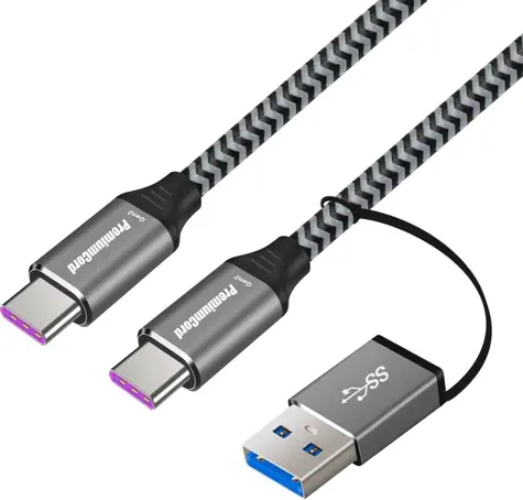PremiumCord USB-C černá / Datový kabel / USB 3.2 GEN 2x2 / 20Gbit/s / 5A 100W / 2m