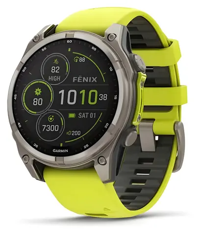 Garmin fenix 8 Solar 47mm titanová / Chytré hodinky / GPS / 1.3" displej / solární nabíjení / BT / WiFi / 10 ATM