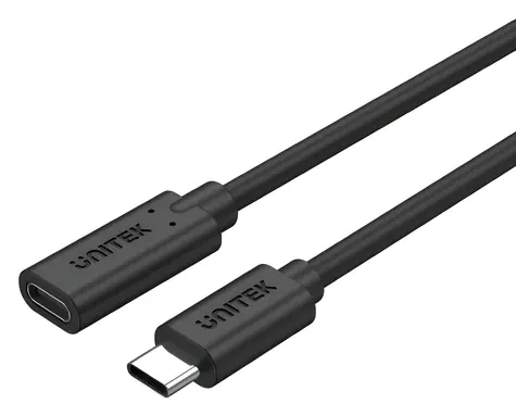 Unitek C14086BK černá / Prodlužovací kabel USB-C / USB 3.2 Gen 2 / 10 Gbit/s / 0,5 m / 100 W