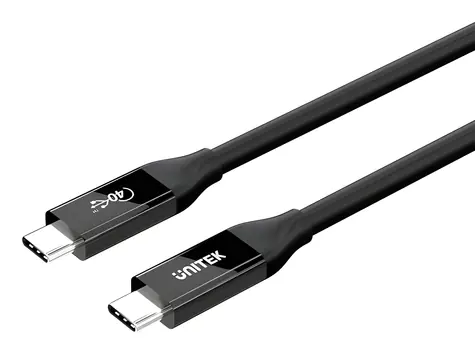 Unitek C14100ABK01 černá / Kabel USB-C na USB-C / USB4 Gen 2x2 / 40 Gbit/s / 240 W / 2 m