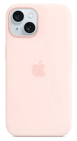 Apple iPhone 15 Silikonový kryt s MagSafe světle růžová / Pouzdro / Silikon