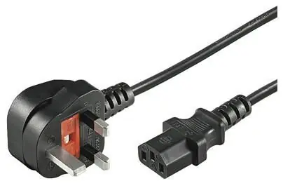 MicroConnect Power Cord UK Typ G - C13 0.5m černá / Napájecí kabel / Anglická koncovka