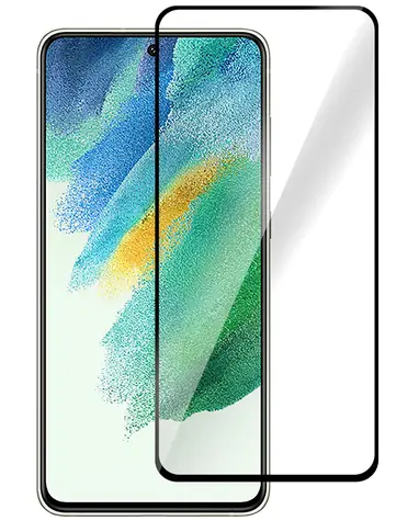 eSTUFF Tvrzené sklo Samsung Galaxy S21 FE 5G / Ochranné sklo / Temperované sklo / Plné nalepení